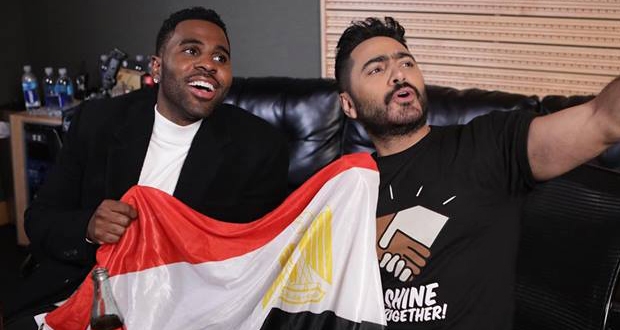 بالفيديو- تامر حسني يطلق أغنية كأس العالم الى جانب جايسن دارولو!