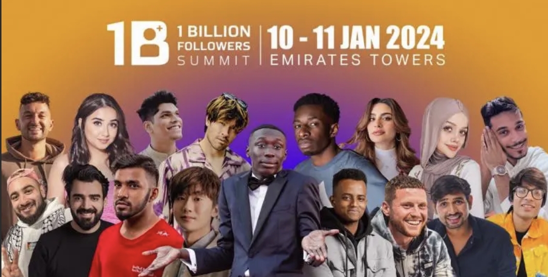 انطلاق قمة المليار متابع في دبي بحضور 3 آلاف صانع محتوى