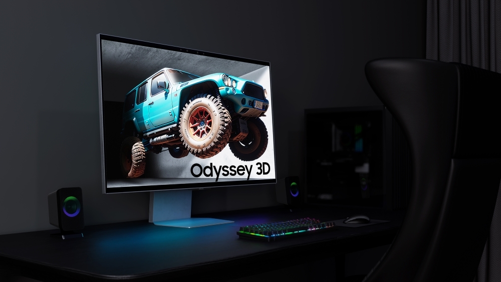 Samsung تكشف النقاب عن شاشة الألعاب ثلاثية الأبعاد Odyssey 3D