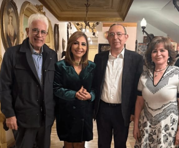 إلهام شاهين تحتفل بنجاح حفل ماجدة الرومي في دار الأوبرا المصرية